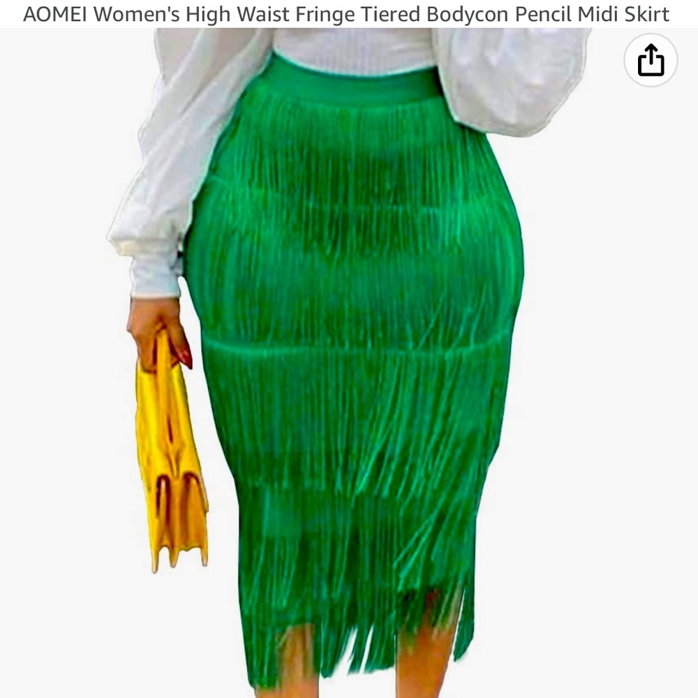 Fringed pencil Skirt
